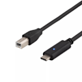 Pikkukuva 3 / 5: DELTACO USB 2.0 kaapeli, Typ C - Type B , 1m, musta