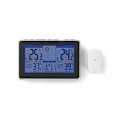 Miniatyrbild 11 av 11: Nedis Väderstation | Inomhus & utomhus | Inklusive trådlös vädersensor | Väderprognos | Tidsdisplay | LCD-skärm | Alarmklockfunktion