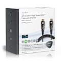 Pikkukuva 7 / 7: Nedis Aktiivinen Optinen High Speed HDMI-kaapeli, jossa Ethernet | HDMI™ liitin | HDMI™ liitin | 4K@60Hz | 18 Gbps | 50.0 m | Pyöreä | PVC | Musta | P
