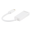 Pikkukuva 3 / 4: DELTACO sovitin USB 3.1 - DP, Type C uros - DP naaras, 4K, UHD, valk.