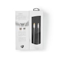 Pikkukuva 9 / 9: Nedis Lightning Kaapeli | USB 2.0 | USB-C™ Uros | Apple Lightning 8-Pin | 480 Mbps | Kullattu | 2.00 m | Pyöreä | Nailon / Punottu | Alumiini | Laatik