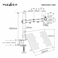 Pikkukuva 11 / 11: Nedis Monitorin Pöytäteline | Notebook | 1 näyttö | 15 - 32 " | 75x75 / 100x100 | Interaktiivinen