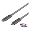 Pikkukuva 2 / 3: DELTACO USB-C SuperSpeed -kaapeli, 1m, USB 3.1 Gen 1, 100W, harmaa