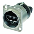 Miniatyrbillede 2 af 5: Neutrik HDMI-gennemføringsadapter, sort D-formet hus