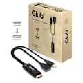 Miniatyrbillede 1 af 2: CLUB3D HDMI 2.0 TO DISPLAYPORT 1.2 4K60HZ HDR M/F ACTIVE ADAPTER Svart