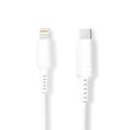 Pikkukuva 4 / 5: Nedis Lightning Kaapeli | USB 2.0 | Apple Lightning 8-Pin | USB-C™ Uros | 480 Mbps | Niklattu | 2.00 m | Pyöreä | PVC | Valkoinen | Laatikko