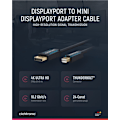 Miniatyrbild 4 av 8: ClickTronic Adapterkabel för DisplayPort™ till mini DisplayPort™ premiumkabel | DisplayPort™-kontakt  mini DisplayPort™-kontakt | 1,0 m | UHD 4K @ 60