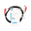 Miniatyrbillede 4 af 4: Nedis Stereo Audio kabel | 2x RCA Hanstik | 2x RCA Hun | Nikkelplateret | 2.00 m | Runde | Sort | Label
