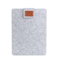 Miniatyrbillede 1 af 3: 11\" tommer computer sleeve i stilfuldt uld, Lysegrå