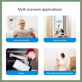 Miniatyrbild 3 av 4: HURRISE Dörrklocka Kamera Trådlös videodörrklocka, Two-Way Talk App, Digital Optisk lagring
