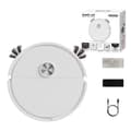 Rechargeable Mini Robot Vacuum Cleaner with Mop, Compact Floor Cleaning Machine White