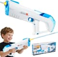 Electric Water Gun for Kids and Adults, Automatic Spray Function with LED Light, High Capacity and Stable Long Range for Pool and Beach blue