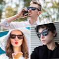 Miniatyrbillede 2 af 4: Firkantede polariserede solbriller mænd kvinder UV-beskyttelse unisex【DH】