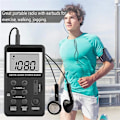 Miniatyrbillede 4 af 5: Bærbar Radio FM/AM Dual Band Stereo Digital Mini Radio Modtager med LCD Skærm Genopladelig