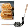 Miniatyrbilde 5 av 9: Vaffeljern med dobbeltsidig bakeplate, non-stick, for komfyrtopp, med avtakbart håndtak, for vafler, smørbrød og toast