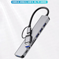 Pikkukuva 2 / 5: 8-in-1 USB A Type C -keskitin telakointiasema 3.0
