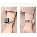 Miniatyrbilde 4 av 5: 38/40/41/mm 42/44/45mm Damegull Klassisk Kjede Smartwatch Rem Kompatibel for Apple Watch Series Rem 9/8/7/SE/6/5 Stilig Erstatningsrem SØLV SILVER 42/44/45/49MM