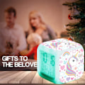 Miniatyrbillede 3 af 5: Unicorn Pige Digital Vækkeur, Lys LCD LED Cube med Lys