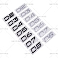 Miniatyrbilde 5 av 11: D2 D3 D4 D5 D6 D7 D8 etikett egnet for Volvo modifisert bilvolum bak digital engelsk[DH] D6-Black