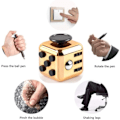 Miniatyrbilde 2 av 5: pc. Gull Anti-Stress Fidget Toy Cube Anti Stress Leke Dekompresjon