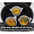 Pikkukuva 3 / 6: Airfryer-pannut, Airfryer-munapannut, suuret Airfryer-muffinssipellit (6 kpl), harmaa