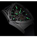 Miniatyrbilde 3 av 4: Triangulær mekanisk armbåndsur, fullstendig hul design