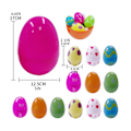 Miniatyrbilde 3 av 5: Marskarneval! JIASEN Egg med leker inni, fargerike forhåndsutfylte påskeegg med søte dyr for småbarn, påskegaver, påskeegggaver