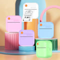 Miniatyrbillede 2 af 4: Bærbar Mini Printer Termisk Blækfri Lomme Student Mini Fejl Etiketprinter white