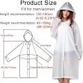 Pikkukuva 5 / 6: Sadeponcho sadetakit aikuisille, 2 kpl uudelleenkäytettäviä sadetakkeja hupulla ja hihoilla, vedenpitävä hätätilanteisiin, ulkoiluun, retkeilyyn, Disney