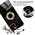 Miniatyrbillede 3 af 5: Iphone14 Plus med skærmbeskytter, belægning Indbygget 360 graders roterende magnetisk ring Stativholder 2 stk Black