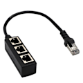 Miniatyrbillede 2 af 7: Ethernet Kabel Splitter Netværksadapter Ethernet Splitter 1 til