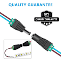 Pikkukuva 4 / 5: DC-liitin uros/naaras pistoke Balun-sovitin 12V Jack-liitäntä Sovittimet käytetään videomonitorissa CCTV-kameran kaapelissa LED-nauhavalossa 2,1 x 5,5 mm【mo】