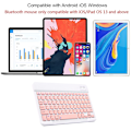 Miniatyrbilde 3 av 5: Ultratynt Bluetooth-tastatur - Bærbart trådløst minitastatur - Oppladbart for iOS, Android og Windows - 10 tommer