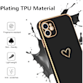 Miniatyrbillede 3 af 5: Telefoncover til iPhone 15, Sødt hjerte-mønster telefoncover, Blød TPU【DH】