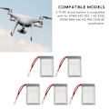 Pikkukuva 7 / 8: 5PCS 802540 800mAh RC-lentokoneen akku Kannettava RC UAV:n vara-akku Tarvikkeet SYMA X5C X5C 1 X5 X5SC X5SW M68 K60