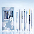 Miniatyrbillede 4 af 11: 7 stk. Sort Gel Pen til Studerende 0,5 mm Udtrækkelig Gel Pen Multifunktionel Glat Skrivepen Tilbage Til Skole Gave B
