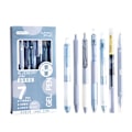 Miniatyrbillede 1 af 11: 7 stk. Sort Gel Pen til Studerende 0,5 mm Udtrækkelig Gel Pen Multifunktionel Glat Skrivepen Tilbage Til Skole Gave C