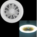 Pikkukuva 1 / 5: 10 tuuman LED-kattovalaisin tuulettimella (valkoinen), E27 36W himmennettävät kattotuuletinvalot, hiljainen valkoinen{DH}