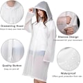 Pikkukuva 4 / 6: Sadeponcho sadetakit aikuisille, 2 kpl uudelleenkäytettäviä sadetakkeja hupulla ja hihoilla, vedenpitävä hätätilanteisiin, ulkoiluun, retkeilyyn, Disney
