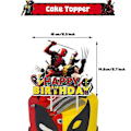 Pikkukuva 2 / 5: Deadpool & Wolverine -syntymäpäiväjuhlatarvikkeet, banneri, ilmapallot, kakunkoristeet, setti, koriste