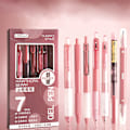 Miniatyrbillede 2 af 11: 7 stk. Sort Gel Pen til Studerende 0,5 mm Udtrækkelig Gel Pen Multifunktionel Glat Skrivepen Tilbage Til Skole Gave C