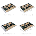 Miniatyrbillede 3 af 4: Scratch World Map Sort baggrund og kobberfolieomslag med nationalflag - L/med Cyli