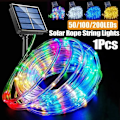 Miniatyrbilde 8 av 10: 7m/12m/22m 8 Moduser Solcelle Lyslenke Multifunksjonelle Vanntette Lys for Hageterrasser Farget Lys 12m Color Light