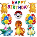 Miniatyrbild 4 av 5: Po.Ke.Mon Ballonger Åldersset Folieballonger Latexballonger Barnkalas Dekorationer 18 Inch Pokemon Elf Ball