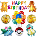 Miniatyrbillede 5 af 5: Po.Ke.Mon Balloner Aldersæt Folieballoner Latexballoner Børnefest Dekoration Pikachu Birthday Set 02