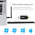 Miniatyrbillede 5 af 6: WiFi-adapter til PC, 1200 Mbps USB 3.0 trådløst netværk WiFi