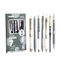 Miniatyrbillede 1 af 11: 7 stk. Sort Gel Pen til Studerende 0,5 mm Udtrækkelig Gel Pen Multifunktionel Glat Skrivepen Tilbage Til Skole Gave A