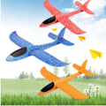 Miniatyrbillede 1 af 8: Skumflyver - 3 Stykker Legetøj Kaste Svævefly Plastik Børneflyver (Indeholder Orange, Blå, Rød)