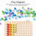 Miniatyrbillede 3 af 6: Multiplikationsspil i træ, multiplikationstabelkort, terninger,【DH】