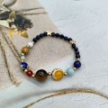 Miniatyrbilde 2 av 7: Armbånd med naturlige lavasteiner og 8 mm perler, Steam-armbånd, Yoga-armbånd med perler, Krystallarmbånd for kvinner og menn